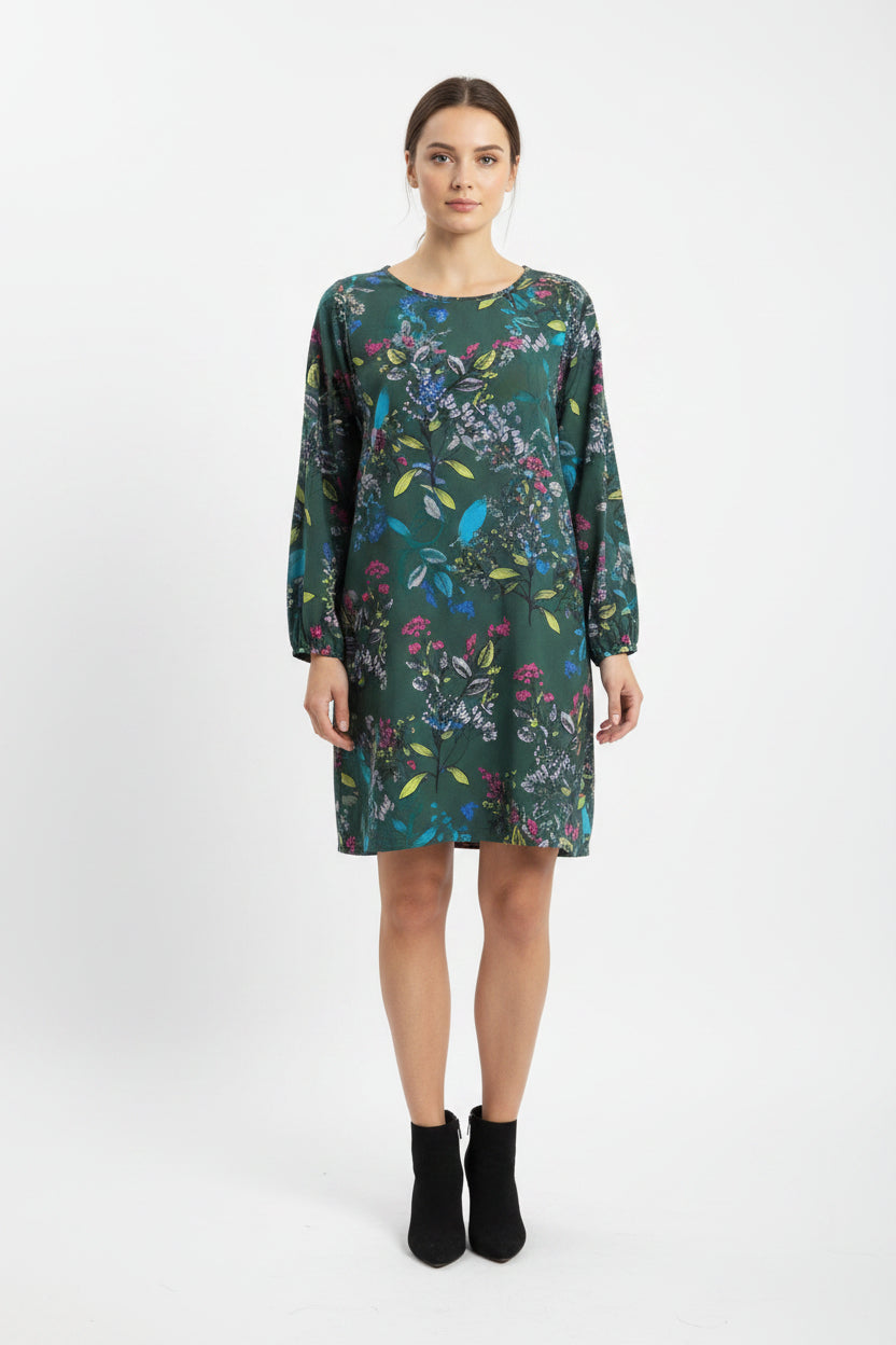 Banana Republic Floral Emerald Dress
